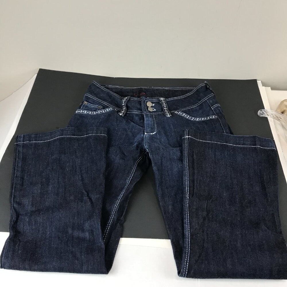 Women's J. Koro Embroidered Dk Wash Jeans Size 8 View 4